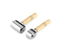 QWORK® 2 rulli di laminazione per pelle, rullo di pressione per colla per pelle, rullo di laminazione per lavorazione pelle fai da te (60 mm, 26 mm)