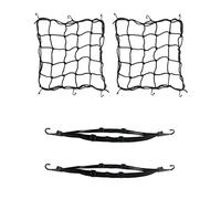 QWORK 2 x rete da carico per moto e 2 x corda elastica con gancio, 40 x 40 cm rete elastica e 60 cm cinghia per bagagli estensibile per casco di carico moto