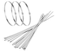 QWORK® 20 pezzi Fascette Metalliche Autobloccante 500 * 7.9mm in Acciaio Inox 304 - Carico Fino a 120 kg, Resistenza alla Corrosione