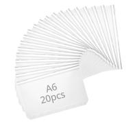 QWORK® 20 Pezzi Tasca Raccoglitore A6 6 Fori Buste Rrasparenti per A6 Raccoglitori Documenti Quaderni Soldi Carte