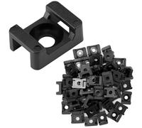 QWORK® 200 Pezzi Supporto per Fascette Cablaggio Adatto a Fascette cavi da 9 mm - Organizzatore Cavi con Foro per Vite