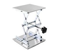 QWORK® 200 x 200mm Piattaforma Sollevamento Laboratorio, Strumento di Sollevamento in Acciaio inossidabile per Esperimenti di Laboratorio Carico Massimo 15KG