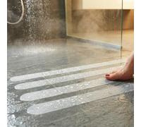 QWORK® 21 Pezzi Adesivi Antiscivolo Doccia, 45 x 2 cm Trasparenti autoadesivi Bagno Antiscivolo, per vasche da Bagno e Pavimenti del Bagno