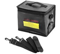 QWORK® 215 * 165 * 145MM Borsa sicura Lipo, borsa per stoccaggio e ricarica della batteria Lipo, borsa ignifuga a prova di esplosione con tracolla