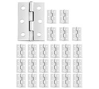 QWORK 24 Pezzi Cerniere pieghevoli,Cerniere acciaio inox 44 mm, Cerniere per mobili, finestra o armadio