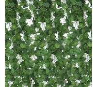 QWORK® 24 Pezzi Edera Artificiale Finta Ghirlanda di Edera Artificiale, 50.4M Foglie di Edera Artificiale, Edera Finta, per Giardino, Parete, Matrimonio, Festa, Cucina