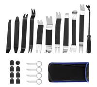 QWORK® 24 Pezzi Kit Smontaggio Pannelli Auto, Strumento per l'installazione del Rivestimento Interno dell'auto, Strumento per Fare Leva sul Rivestimento Interno