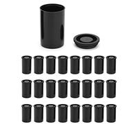 QWORK® 25 Pezzi 35mm Caliber Plastic Film Canisters, Lattine Di Film In Plastica, Per Attività Scientifica Piccoli Accessori, Nero