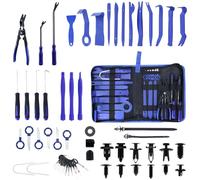 QWORK® 250 Pezzi Kit Smontaggio Pannelli Auto, Strumento per l'installazione del Rivestimento Interno dell'auto, Strumento per Fare Leva sul Rivestimento Interno