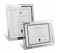 QWORK® 2pzi A4 Cornici Quadri in Vetro, Cornice Trasparente per Foto Certificati, Display da Tavolo o da Parete (21 x 29.7 cm)