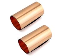 QWORK® 2X Rotolo di Fogli di Rame da 0,1 mm, Lamiera di Rame Puro 99,9% - 0,1mm x 20cm x 1M