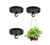 QWORK 3 pezzi 110 mm di diametro Gancio Per Rosone A Soffitto, Piastra a Soffitto Lampadario Vintage, Per Il Fissaggio Della Plafoniera, Nero