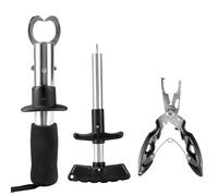 QWORK® 3 Pezzi Aattrezzatura da Pesca Set, Pinze Pesca Acciaio Inossidabile, Gancio Rimozione Strumento con Eva Impugnatura, per Pesca in Acqua Dolce e Salata