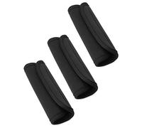 QWORK® 3 pezzi Copri maniglia per valigia, comodo rivestimento per maniglia per bagagli in neoprene per borsa da viaggio, bagagli, valigia (nero)