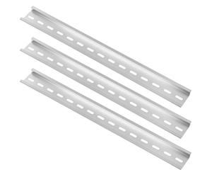 QWORK® 3 Pezzi Guida Din In Alluminio, Guida Din, 35 mm Di Larghezza, 7.5 mm Di Altezza, 300 mm Di Lunghezza, Per Installare Apparecchiature Elettriche Come Interruttori Automatici
