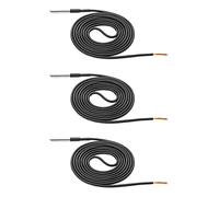 QWORK® 3 pezzi Sonda di temperatura, sensore di temperatura in acciaio inox, cavo sensore da 2 m, temperatura da -55°C a +125°C