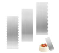 QWORK® 3 Pezzi spatola per dolci, 22CM raschietto per torte acciaio inossidabile, spatola torte, per decorare torte