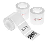 QWORK® 3 Rotoli Etichette Autoadesive Termiche 40x30mm Compatibili con Stampanti Termiche M110 M120 M220 e altro (220 Etichette/Rotolo)