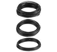 QWORK® 3 Rotoli Filo Bonsai Modellabile, Filo Alluminio Anodizzato per Bonsai Giardinaggio, 1,0mm/1,5mm/2,0mm, Ogni Rotolo 10m (Nero)
