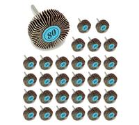 QWORK® 30 Pezzi Carta Abrasiva Mola, 32 X 10 X 3 Mm, Grana 80?Per Utensili Rotanti
