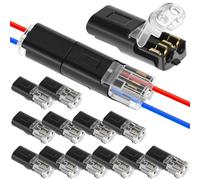QWORK® 30 Pezzi Connettori Elettrici Rapidi 2 Pin per Cavi per Strisce LED 18-22AWG, Senza Spelatura