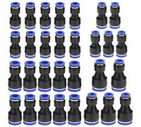 QWORK® 30 Pezzi connettori pneumatici, attacchi rapidi aria compressa, raccordo pneumatico 4-8, 6-8, 8-10, 6-12mm