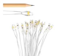QWORK® 30 Pezzi LED SMD 0603 Precablati Bianco Caldo, 20cm Luci Micro Impermeabili per Modellismo Ferroviario e Diorami - Diodi Miniatura ad Alta Luminosità