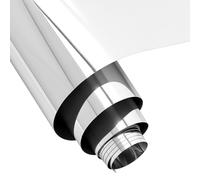 QWORK® 30CM x 2M adesiva flessibile per specchi, pellicola specchio, per artigianato e decorazioni per la casa