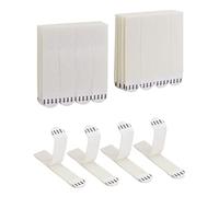 QWORK® 32 Paia Strisce a Strappo per Appendere Quadri, 93 x 19 mm Strisce Adesive con gancio e anello per Appendi Quadri, Senza Chiodi, Senza Danni