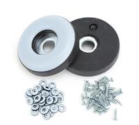 QWORK® 32 Pezzi Piedini per Mobili, Ø 22 mm Rotondi Piedini per Sedie con Vite in Acciaio Inox, per Sedie, Tavoli, Divani