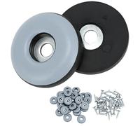QWORK® 32 Pezzi Piedini per Mobili, Ø 25 mm Rotondi Piedini per Sedie con Vite in Acciaio Inox, per Sedie, Tavoli, Divani