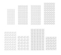 QWORK® 320 Pezzi Paracolpi Autoadesivi Trasparenti in 8 Misure per Ante di Armadi - per Protezione Superficie e Riduzione Rumore