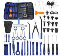 QWORK® 330 Pezzi Kit Smontaggio Pannelli Auto, Strumento per l'installazione del Rivestimento Interno dell'auto, Strumento per Fare Leva sul Rivestimento Interno