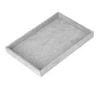 QWORK® 35 * 24 * 3cm vassoi per gioielli organizer set, vassoio per gioielli in velluto, per esporre orecchini, anelli, orologi e bracciali, grigio