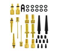 QWORK® 35 Pezzi Adattatore per Pompa da Bicicletta, Adattatore valvola (AV DV SV), per Mountain Road Bike, Palla Giocattolo