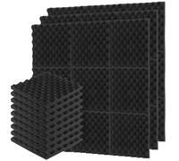 QWORK® 36 pezzi di schiuma acustica per ambiente - 30 x 30 x 3 cm pannelli schiuma a forma di uovo per il controllo del suono e l'assorbimento dell'eco, per soffitti e pareti