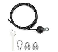 QWORK® 3m Cavi Palestra Regolabile con Gravity Ball, Cavo Acciaio per Sistema di puleggia per Palestra Domestica, Ø5mm, 100kg capacità di carico
