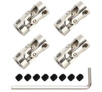 QWORK® 4 Pack da 6 mm a 6 mm giunto albero giunto, albero sterzo universale