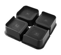 QWORK® 4 pezzi alzate per letti da 5 cm, rialzi per mobili resistenti per alzarsi per letto divano scrivania sedia frigorifero lavatrice, design a L, fino a 2700 kg