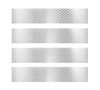 QWORK® 4 Pezzi Catarifrangenti Adesivi Impermeabili, 3x15 cm, Alta Intensità, per Auto, Bici e Bagagli