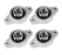 QWORK® 4 Pezzi Cuscinetti a Sfera con Supporto - Diametro Interno 20mm - Cuscinetti in Lega di Zinco per Trasportatori e Stampanti 3D