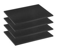 QWORK® 4 pezzi di schiuma poliuretanica, cubo quadrato, 40 x 30 x 1 cm, inserto in schiuma per proteggere utensili, fotocamere, cosmetici e oggetti artigianali.