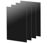 QWORK® 4 Pezzi Fogli Acrilici Neri Da 3 mm,30 x 20 cm, Per Decorazioni Per La Casa, Quadri, Cornici Per Foto