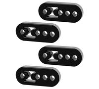 QWORK® 4 Pezzi Gancio di Scarico per Auto 4 Fori Silenziatore di Scarico in Gomma Universale Staffa Silenziatore per la Maggior Parte delle Auto