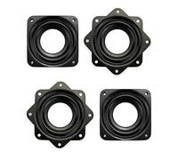 QWORK 4 pezzi piastre girevoli quadrate, 72mm, piatto girevole a 360 gradi per espositori, mobili, mobili tv, mensole della cucina