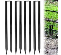QWORK® 4 Pezzi picchetti ancoraggi per arco di rose, 30 x 2,9 x 2,1 cm picchetti ancoraggio metallo a forma di U, per giardini, aree verdi