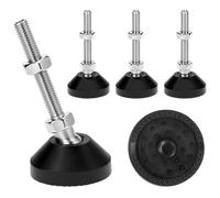 QWORK 4 Pezzi piedini di livellamento regolabili M8 x 40 mm, inclinata di 25°, piedini regolabili, per gambe di tavoli, gambe di sedie, gambe di mobili