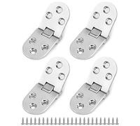 QWORK® 4 Pezzi Pieghevole Flip Top Cerniera, Lega di Zinco, Cerniere della Porta e Viti, cerniere a ribalta Per Tavolo Pieghevole, Armadio