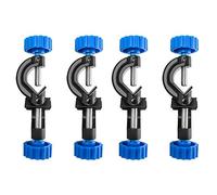 QWORK® 4 pezzi Porta morsetto da laboratorio ad angolo retto in lega di alluminio con aste a testa cilindrica fino a 18 mm di diametro