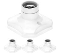 QWORK® 4 Pezzi portalampada E27, porta lampada E27 con base in ceramica e ignifuga, portalampada AC 220 V, per lampadine a LED
